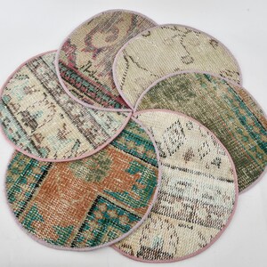 Rug Supla, Coffee Cup Pad, Dining Supla Accessory, Beige Supla, Rug Underplate, Vintage Supla, Oriental Small Pad, Woven Coaster,