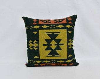 Home Decor Pillow, Throw Pillow Covers, 24x24 Brown Pillow Covers, Patterned Pillow Case, Wool Pillow, Minimalist Pillow Cover, 1748