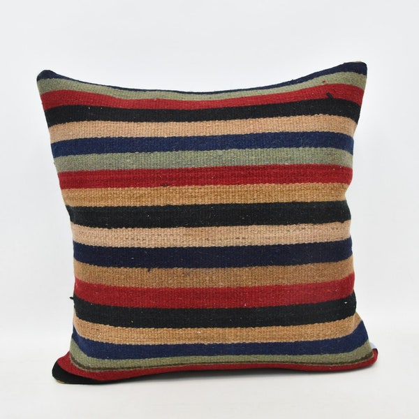 Linen Striped 22x22 Pillow Covers Etsy