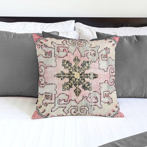 Turkish Style Pillow, Pillow Cover, Home Decor Pillow, Vintage Pillow, Rug Pillow, Indoor Pillow, Couch Case, Boho Cushion, Kilim Pillow,