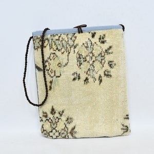 Kilim Bag, Turkish Bag, Handmade Rug Bag, Traditional Bag, Women Casual Kilim Bag, 12x14 inches Hygienic Bag, Rug Bag, Vintage Bag, 17