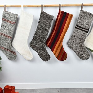 Christmas Decor, Vintage Kilim Stocking, Family Christmas Stockings, Rustic Christmas Decor, Hanging Stockings, Perfect Gift for Christmas,