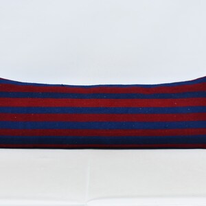 Throw Pillow Cover, Kilim Pillow Cover, Home Decor Pillow, 16x48 Red Pillow Case, Striped Pillow Covers, Cool Throw Pillow, 847