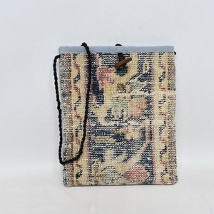 Woven Bag, Makeup Bag, Handmade Vintage Bag, Shoulder Kilim Bag, 12x14 inches, Women Casual Kilim Bag, Handmade Rug Bag, Best Gift For Her,