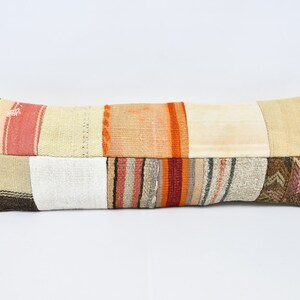Body Pillow, Throw Pillow Cover, Antique Pillows, 12x36 Beige Pillow Covers, Striped Cushion Case, Southwestern Pillow Case, 1029