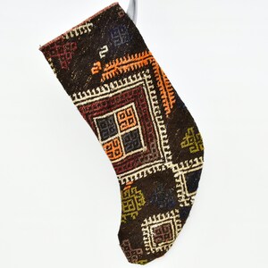 Medias Kilim coloridas, Medias de chimenea, Medias navideñas, Medias turcas Kilim, Medias Kilim vintage, Medias bordadas, No 151