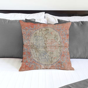 Personalized Rug Pillow, Turkish Pillow, Pillow Cover, Home Decor Pillow, Vintage Style Pillow, Indoor Pillow, Couch Case, Boho Cushion,