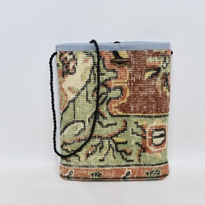 Woman Kilim Bag, Handmade Kilim Bag, Beach Bag, Vintage Bag, 12&quot;x14&quot; Makeup Bag, Gift For Her, Handmade Vintage Bag, Shoulder Kilim Bag,