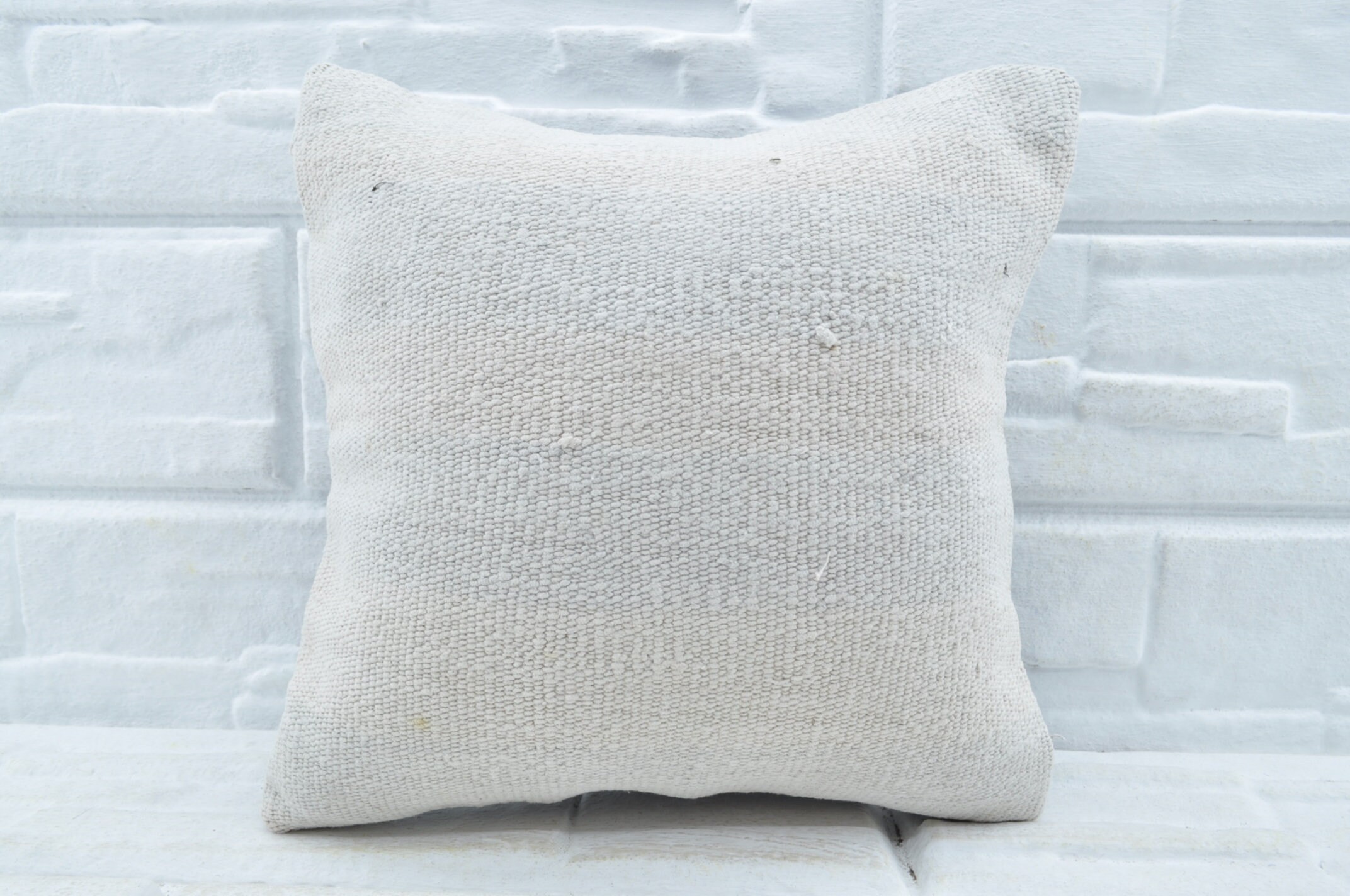 White Flat Kilim Pillow Anatolian Kilim Bedroom Pillow Etsy