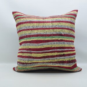 Pillow Covers, Kilim Pillow Covers, 28x28 Mens Gift Cushion Case, Striped Pillow Covers, Gift For Men Pillow Cover, Accent Pillow,  264
