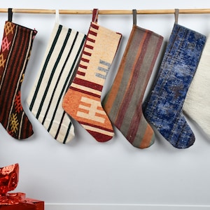 Family Christmas Stockings, Kilim Stockings, Christmas Kilim Stockings, Family Stockings, Christmas Decor, Wall Hanging Socks,