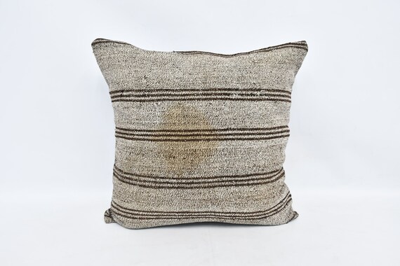 Kilim Pillows Turkish Kilim Pillow 28x28 White Cushion Case