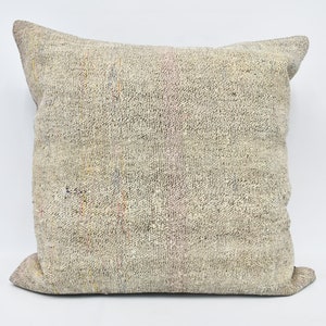 Kilim Pillow Covers, Kilim Pillow Cases, Designer Pillows, 28x28 Beige Cushion, Flat Cushion, Gift For Mom Pillow, Soft Throw Cushion,   327