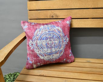 Oriental Pillow, Antique Design Pillow, Vintage Pillow, Pattern Rug Pillow, Decorative Pillow, Body Pillow, Turkish Pillow, Handmade Pillow