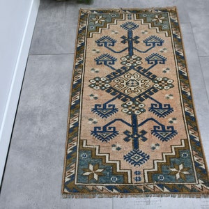 Vintage Rug, 2x4 Small Rug, Turkish Rug, Antique Rug, Rugs For Entry, 1.7x3.2 ft Brown Rug, Decorative Anatolian Rugs, Turkish Rug Small,