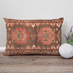 20x20 Oriental Bench, Kurdish Style Pillow, Oushak Rug Pillow, Decorative Pillow, Farmhouse Decor, Anatolian Pillow, Cushion Cover,