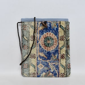 Kilim Bag, Turkish Bag, Handmade Rug Bag, Traditional Bag, Women Casual Kilim Bag, 12x14 inches Hygienic Bag, Rug Bag, Vintage Bag, 105
