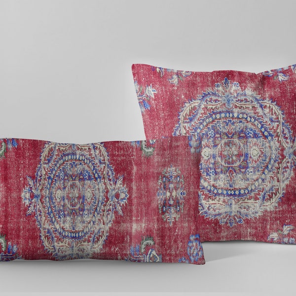 Oriental Pillow, Antique Design Pillow, Vintage Pillow, Pattern Rug Pillow, Decorative Pillow, Body Pillow, Turkish Pillow, Handmade Pillow