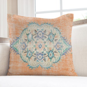 Housewarming Pillow, Farmhouse Pillow, Pillow Cover, Vintage Design Pillow, Vintage Pillow, Cushion Cover, Oriental Pillow, Navy Pillow,