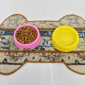 Rug Pet Mat, Feeding Pad, Bone Shabe Pad, Blue Pad, Rug Pad, Rustic Pad, Stylish Mat, Washable Mat, Handmade Pad, Organic Pad,