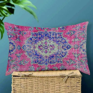 Vintage Style Pillow, Kilim Pillow, Turkish Pillow, Pillow Cover, Home Decor Pillow, Rug Pillow, Indoor Pillow, Couch Case, Boho Cushion,