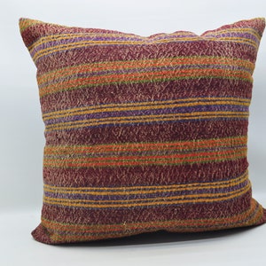 Throw Pillow, Personalized Gift, Kilim Pillow Covers, 28x28 Rustic Pillow Cover, Striped Pillow Case, Bohemian Cushion Case,  321