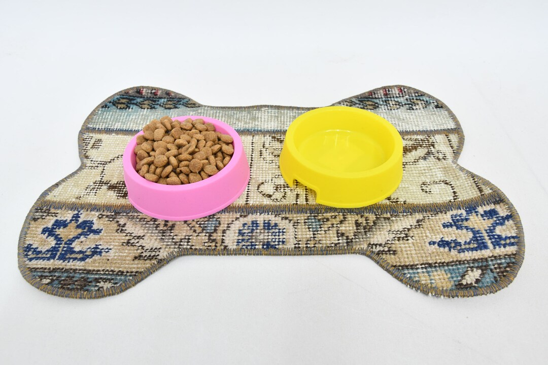 Kilim Animal Pad, Feeding Pad, Bone Pad, Gray Mat, Rug Mat, Water Bowl