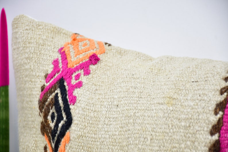 16x48 Cushion Pillow Bohemian Pillow 731 Hemp Pillow Kilim Pillow Boho Decor Pillow Lumbar Pillow,Home Gift Pillow,Home Decor Pillow