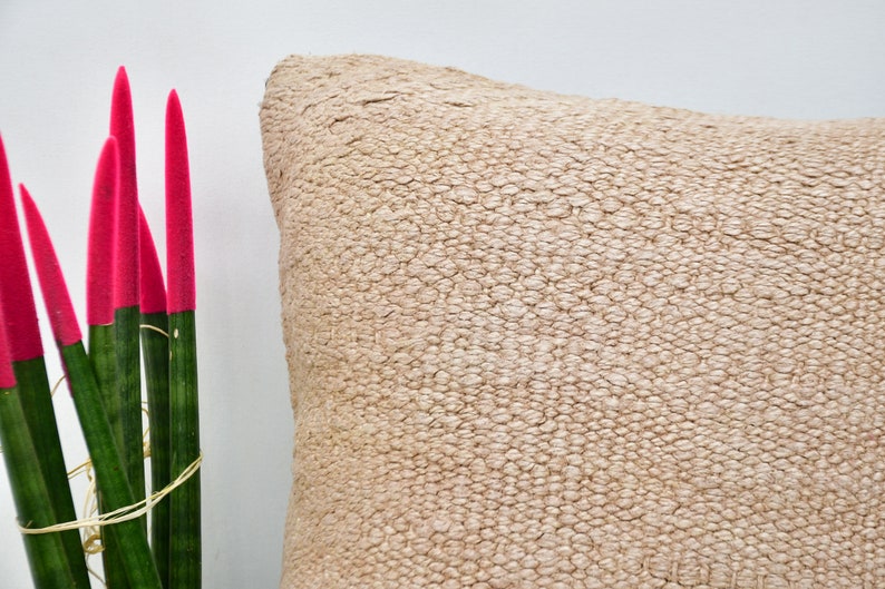 Hemp Pillow Lumbar Pillow Kilim Pillow Wool Pillow Pillows Handmade Pillow Cover Throw Pillow Outdoor No 3001 16x24 pillow cover