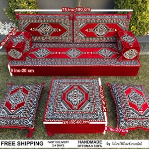 Sofa, Floor Sofa, Floor cushion, Arabic Sofa, Ottoman Sofa, Traditional Floor Cushion, Sark Kosesi, Couch Pillow, Turkish Kilim Pillow image 1