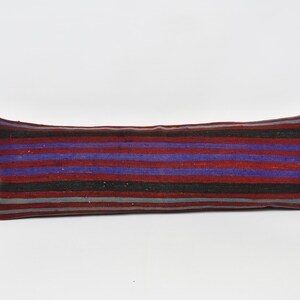 Turkish Pillow, Kilim Pillow, Throw Pillow Covers, 16x48 Red Cushion, Striped Pillow Case, Sofa Pillow Covers, Outdoor Cushion, 839