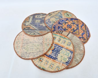 Gift For Her, Rug Supla, Dining Accessory, Blue Placemat, Rug Coaster, Best Coaster, Tribal Supla, Vintage Coaster,