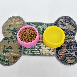 Rug Pet Mat, Feeding Pad, Water Pad, Green Pad, Rug Pad, Handmade Pad, Woven Mat, Organic Pad, Stylish Pad, Water Bowl Pad,
