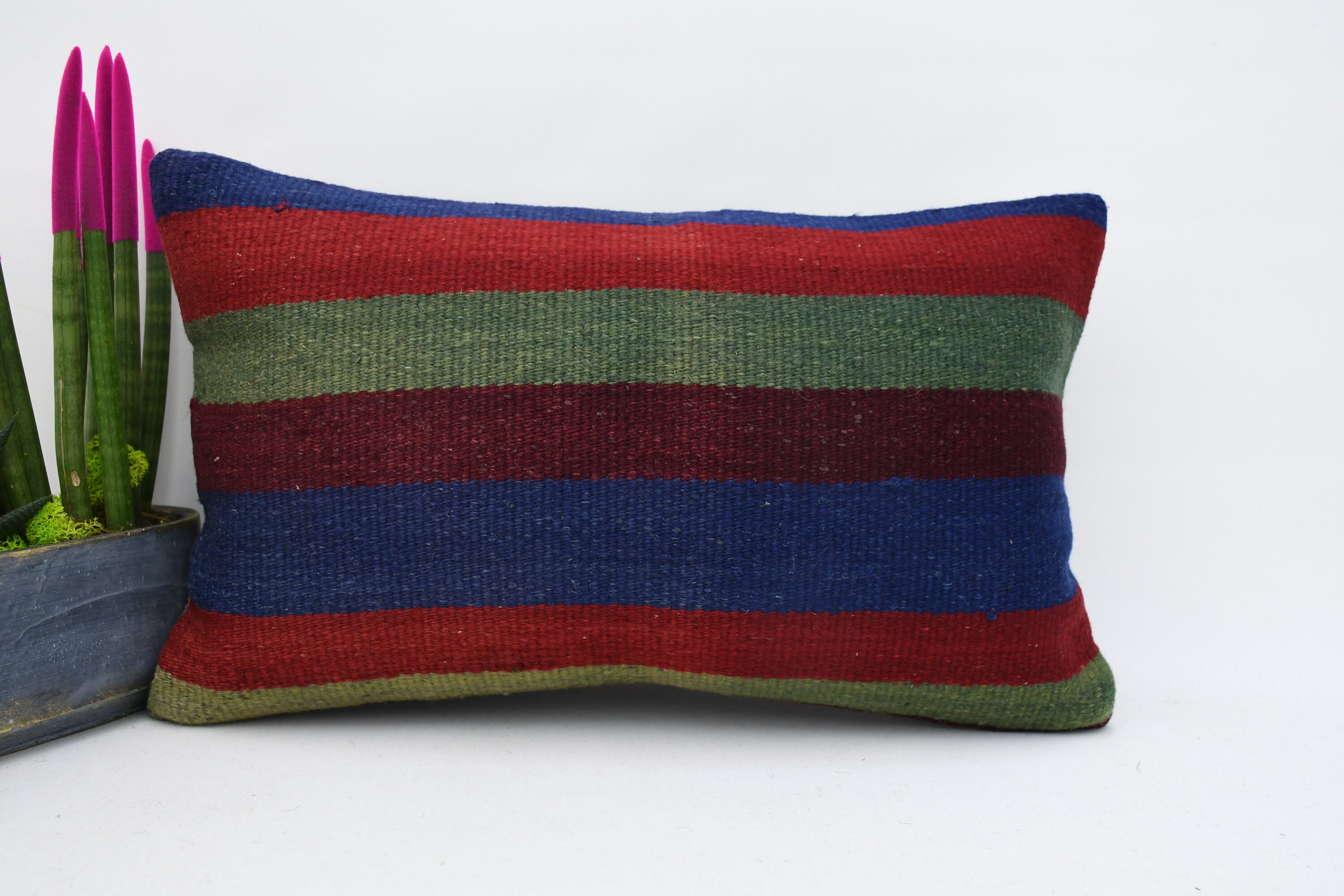 Red and green striped outdoor pillow covers pillows sofa Etsy