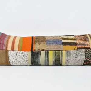 Throw Pillow Cover, Kilim Pillow Covers, Designer Pillows, 12x36 Beige Cushion, Striped Pillow Covers, Mens Gift Pillow Cover, 1021