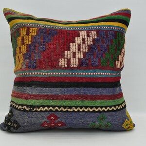 kilim pillow kilim pillow cover throw pillow  24&quot;x24&quot; cushion cover handmade pillow embroidered kilim pillow    No 917