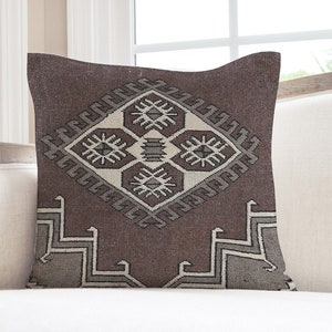 Vintage Patterned Cushion, Kilim Pillow, Turkish Pillow, Pillow Cover, Home Decor Pillow, Indoor Pillow, Couch Case, Boho Cushion,