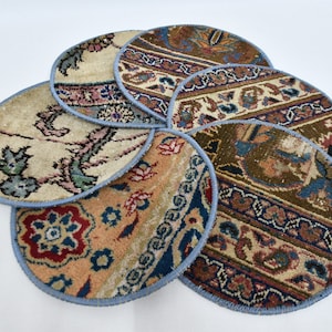 Service Rug Placemat, Dinnerware Sets, Kilim Supla, Set Of Six, 10&quot;x10&quot; Kitchen Decor, Dining Accesory, Handmade Rug Supla, Mouse Pad, 88