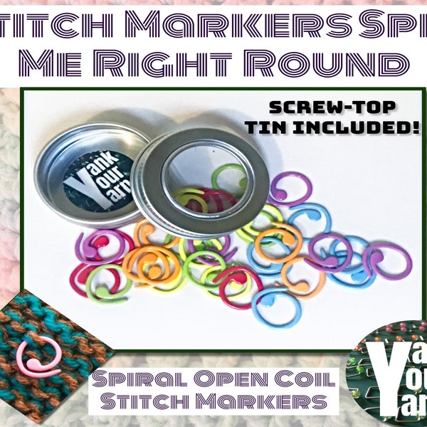 Stitch Markers Spin Me Right Round -- Spiral Open Coil Stitch Markers
