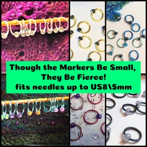 All the SMALL Stitch Markers! US8/5mm