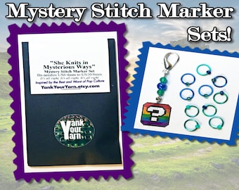 She Knits in Mysterious Ways - MYSTERY Stitch Marker Sets