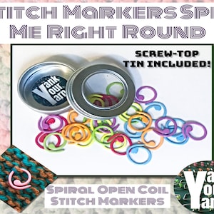 Stitch Markers Spin Me Right Round Spiral Open Coil Stitch Markers image 1