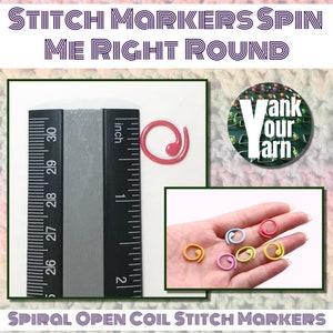 Stitch Markers Spin Me Right Round Spiral Open Coil Stitch Markers image 2