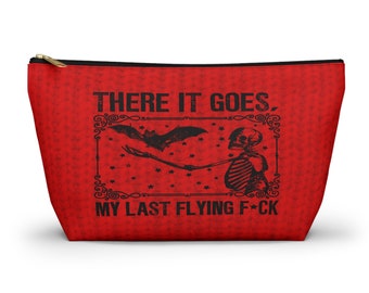 There it Goes, My Last Flying F*CK - Knitting Crochet Accessory Tool Notions Travel Gusseted Bag!