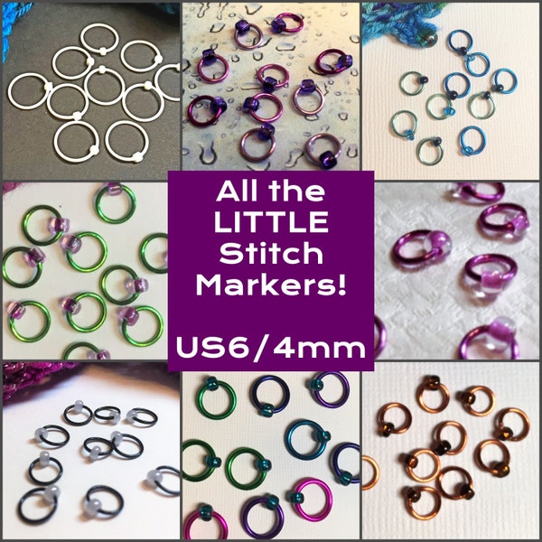 All the LITTLE Stitch Markers! US6/4mm