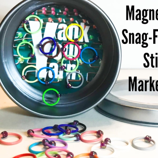 For Yarn is the Magnet, and My Needles are Steel -- Magnetic Snag-Free Stitch Markers in a SuperSize Set!