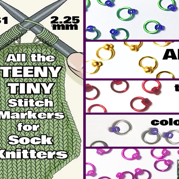 All the TEENY TINY Stitch Markers for Sock Knitters!