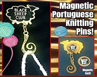 Why the #%@&! is My Yarn Attached to Me?? Magnetic Portuguese Knitting Pins