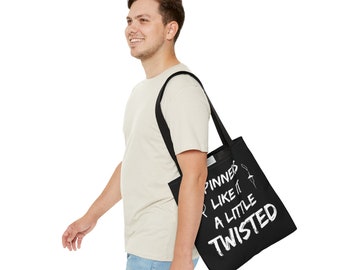 Spinners Like It a Little Twisted Tote Bag - project bag - travel bag - shopping bag