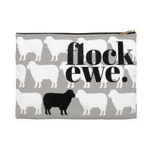 Flock Ewe! Accessory Pouch - travel pouch - makeup bag - accessories bag